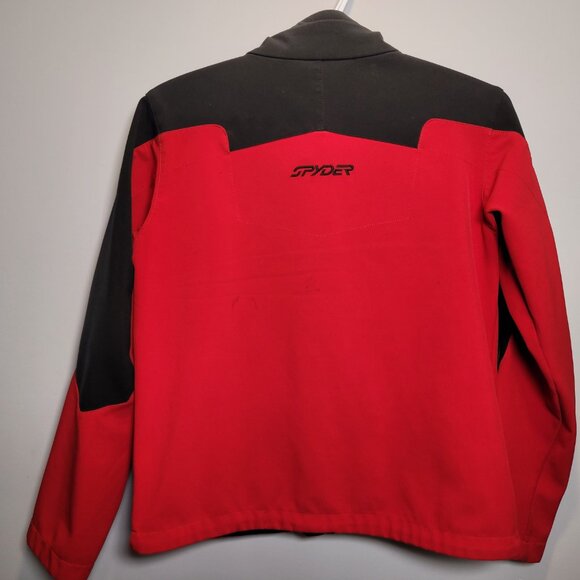 Boys' Spyder Softshell Jacket – Size L, Red/Black, Excellent Condition - Picture 3 of 4